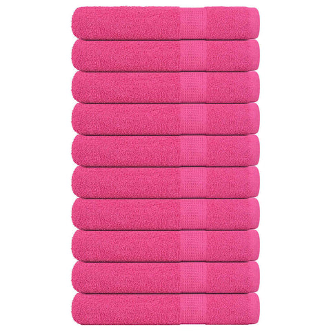 Towels 10 pcs Pink 100x200 cm 360 gsm 100% Cotton 137060