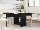 Dinning Table 138 x 70 x 73.5 cm Engineered Wood Black Oak 8006072