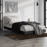 Bed Frame without Mattress Black 90x190 cm Single Engineered Wood 832302