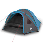 ZNTS Camping Tent Dome 4-Person Blue Waterproof 94350