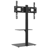 Corner TV Stand 2-Tiers for 32-65 Inch Black 379566