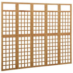5-Panel Room Divider/Trellis Solid Fir Wood 201.5x180 cm 316480