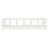 Dog Bed White 105.5x75.5x28 cm Solid Wood Pine 833258