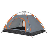 Camping Tent 2-Person Grey and Orange Quick Release 4004163