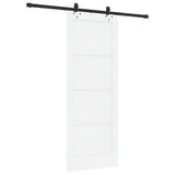 Sliding Door Manual White and black 78 x 202 cm 3333499