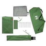 ZNTS Family Tent Cabin 9-Person Green Waterproof 94539