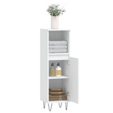 Bathroom Cabinet White 30x30x100 cm Engineered Wood 831556