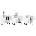 Sideboards 3 pcs High Gloss White Engineered Wood 3190159