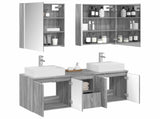 Bathroom Cabinet Set 5 pcs Grey Sonoma Engineered Wood 3406412