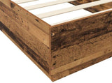 Bed Frame with LED Old Wood 80 x 200 cm Engineered Wood 3429568