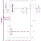 Sliding Cabinet Door Kit 213 cm Carbon Steel 4009669