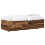 Bed Frame with Storage Old Wood 80 x 200 cm Engineered Wood 3429648