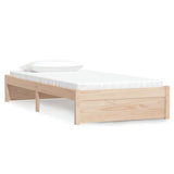 Bed Frame without Mattress Solid Wood 90x190 cm Single Single 814914