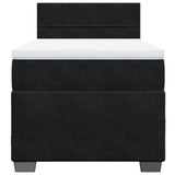 Box Spring Bed with Mattress Black 90x190 cm Velvet 3286200