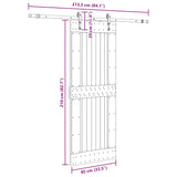 Sliding Door with Hardware Set 85x210 cm Solid Wood Pine 3332744