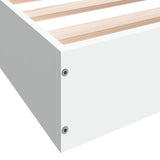 Bed Frame without Mattress White 160x200 cm Engineered Wood 842007