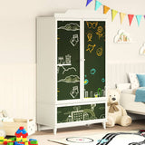 Wardrobe with Chalkboard White 90 x 45 x 165 cm Engineered Wood 42003034