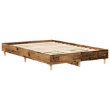 Bed Frame No Mattress Old Wood 140x190 cm Engineered Wood 861064