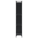 Bookcase Black 79x30x180 cm Engineered Wood and Metal 845431