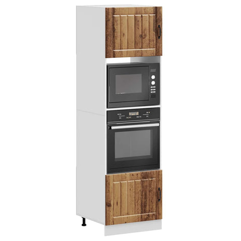Oven Cabinets 2 pcs Lucca Old Wood Engineered Wood 3315049