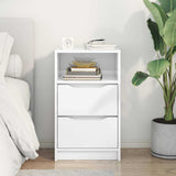 Bedside Table High Gloss White 40 x 30 x 467 cm Engineered Wood 888915