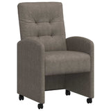 Dining Chairs with Wheels 2 pcs Grey 57 x 67 x 98 cm 42017894