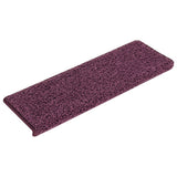 Stair Mats 15 pcs 65x21x4 cm Dark Purple Rectangular Edge 326205