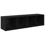 TV Cabinet Set 2 pcs Black Oak 37 x 35 x 72 cm Engineered Wood 3393520