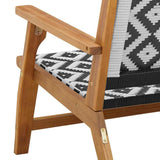 Garden Furniture Black and White 122 x 78 x 73 cm 367822
