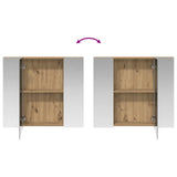 Bathroom Mirror Cabinet Artisian Oak 80 x 14.5 x 70 cm 889110