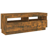 3 Piece TV Cabinet Set with LED Lights Smoked Oak Engineered Wood 3120176
