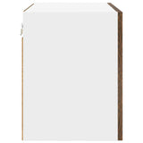 Hanging Cabinet 2 pcs Smoked Oak and White 50 x 31 x 40 cm 884155