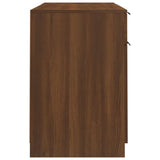 Desk with Side Cabinet Brown Oak Engineered Wood 3115915