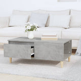 ZNTS Coffee Table Concrete Grey 90x50x36.5 cm Engineered Wood 821112