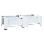 Double Washing Machine Pedestal with Drawers White 4009869