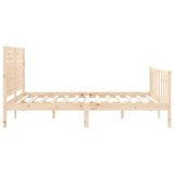 Bed Frame without Mattress King Size Solid Wood Pine 3193211
