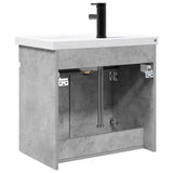 Bathroom Vanity Unit with Tap Concrete Grey 61 x 40 x 74.5 cm 889540