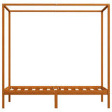 Canopy Bed Frame without Mattress Honey Brown Solid Wood 90x200cm 283256