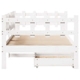 Daybed with Drawers without Mattress White 80x200 cm Solid Wood 3302133