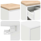 Garage Cabinets 2 pcs White Engineered Wood 3328332