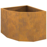 Corner Planter Rusty 45 x 45 x 35 cm Weathering steel 883653