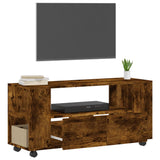 TV Cabinet Smoked Oak 102x34.5x43 cm Engineered Wood 833747