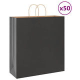 Paper Bags 50 pcs with Handles Black 45x17x48 cm 4101639