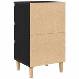 Bedside Cabinet Black Oak 40 x 35 x 69 cm Engineered Wood 862578