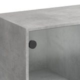 Coffee Table with Glass Doors Concrete Grey 102x50x42 cm 836416