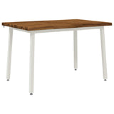 90 x 55 x 75 cm Solid Acacia Wood Natural and White Rectangular 937471