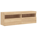 8 Piece TV Wall Cabinet Set with LED Lights Sonoma Oak 3216766
