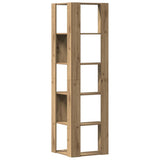 Corner Bookcase 5-Tier Artisian Oak 50x50x179 cm Engineered Wood 852590