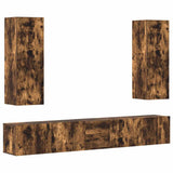 5 Piece TV Cabinet Set Smoked Oak Engineered Wood 3114251