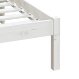 3100600 Bed Frame without Mattress White Solid Wood 160x200 cm